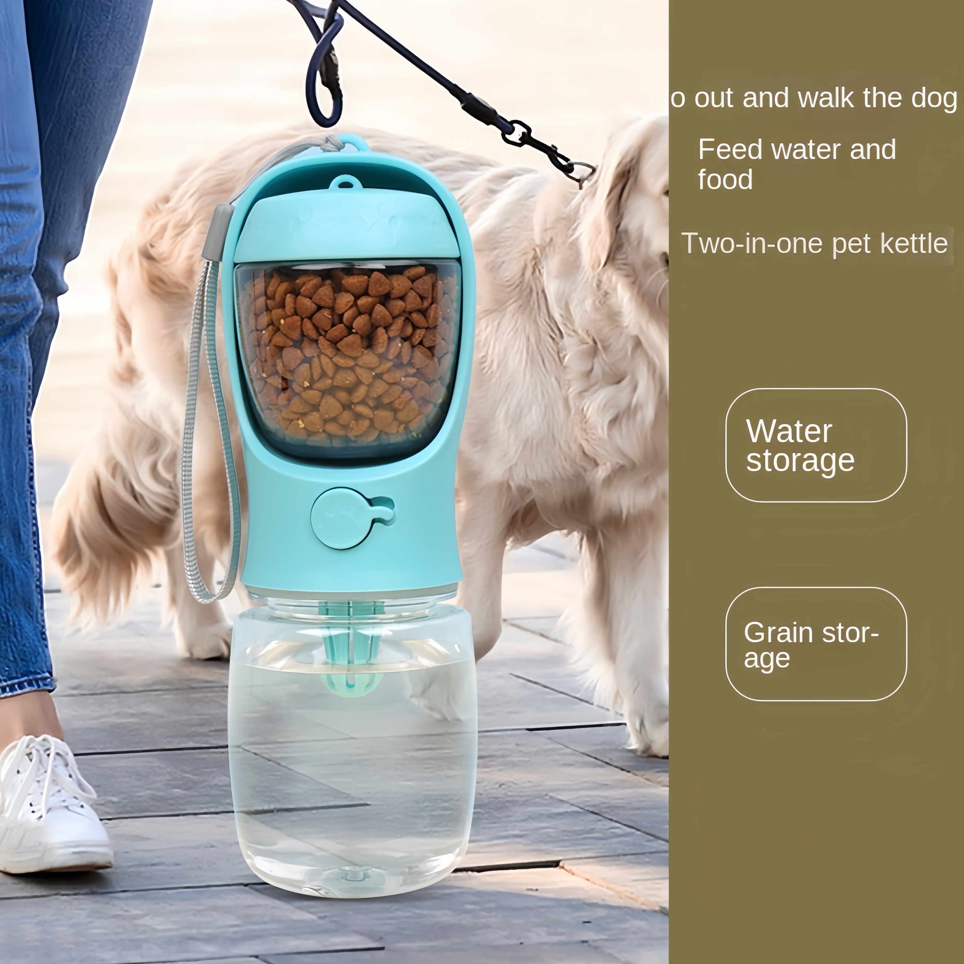 Pet Supplies Dog Food - Portable Dog Cat Water Bottle with