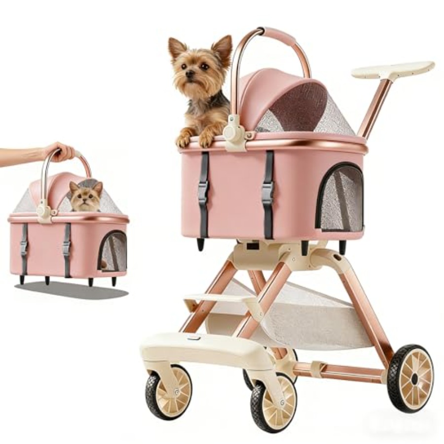 Pet Stroller Carrier - All-Terrain Pet Stroller for Small Medium