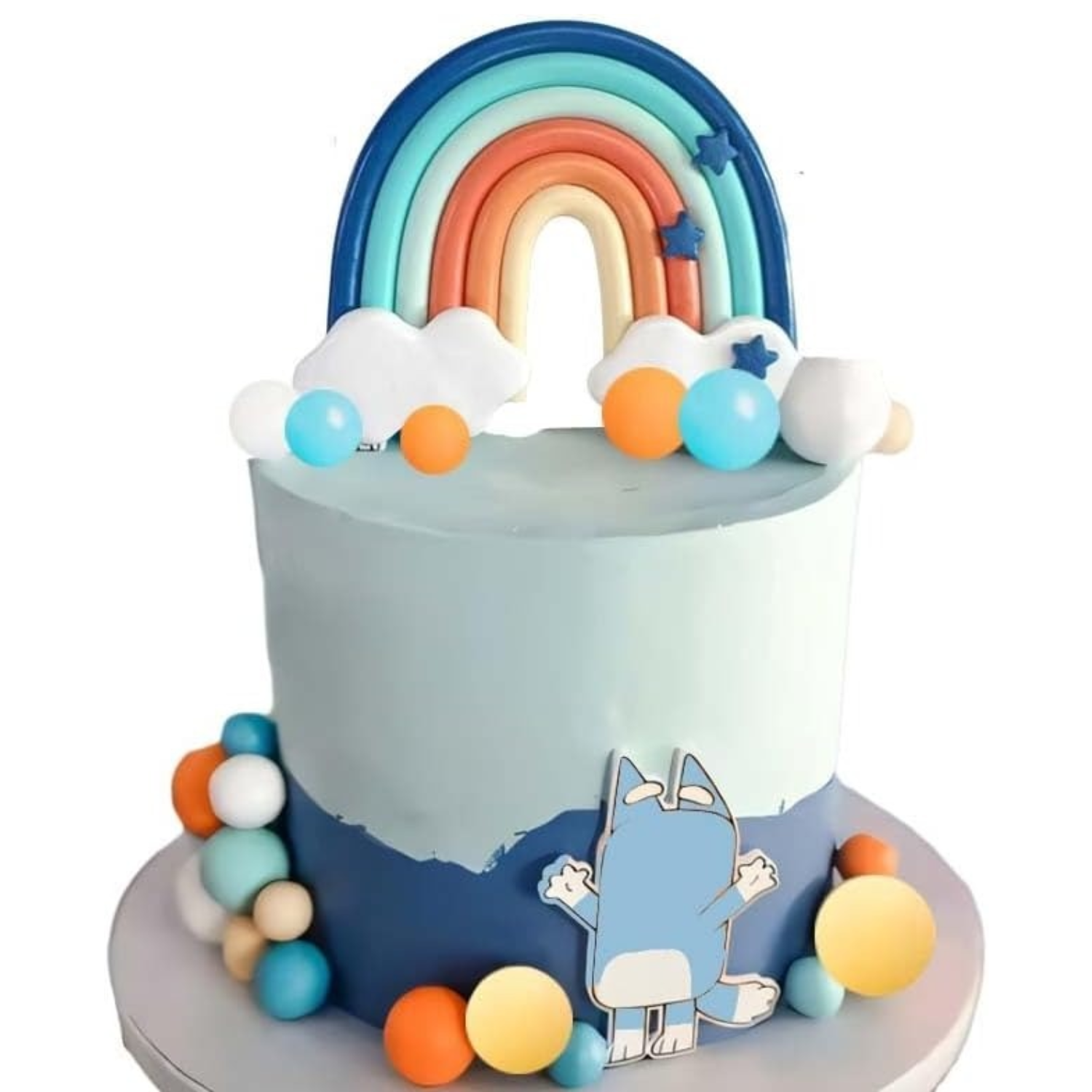 Pet Supplies Warehouse - 14pcs Blue Rainbow Cake Toppers With