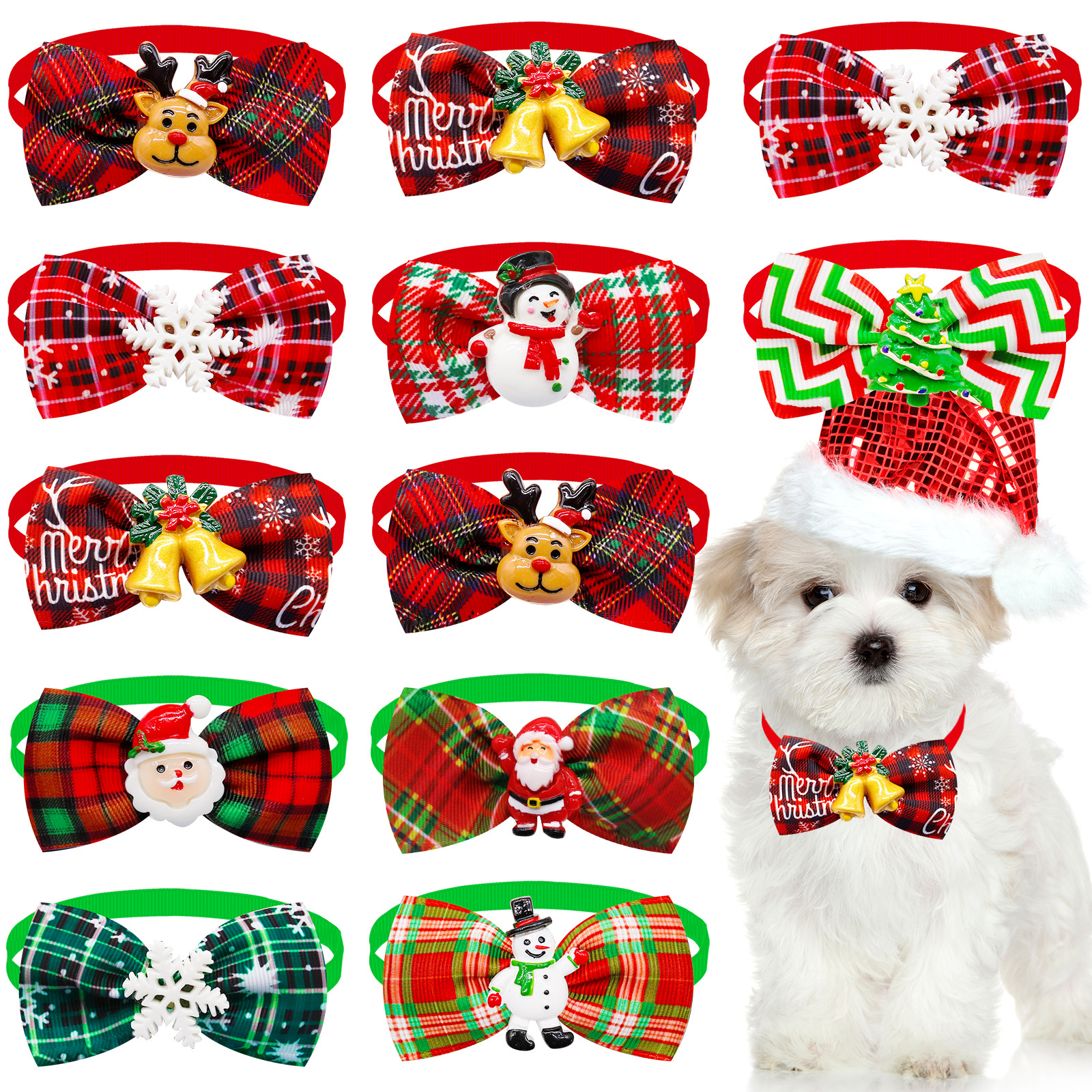 Pet Supplies Hours - 50/100pcs Christmas Dog Bowties For Dogs