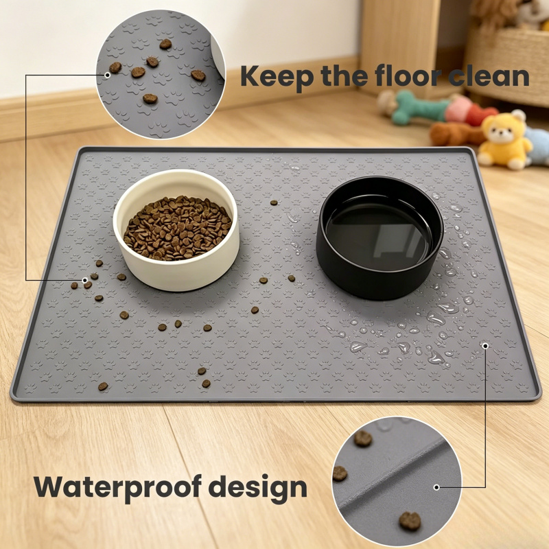 Pet Supplies Dog Food - Silicone Waterproof Pet Placemat, Cat &