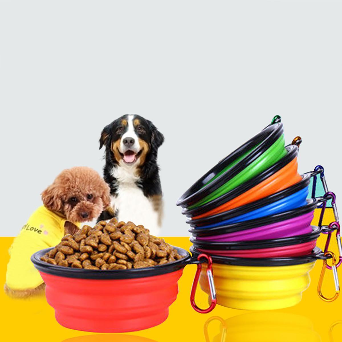 Pet Supplies Dog Food - Collapsible Pet Silicone Dog Food Water