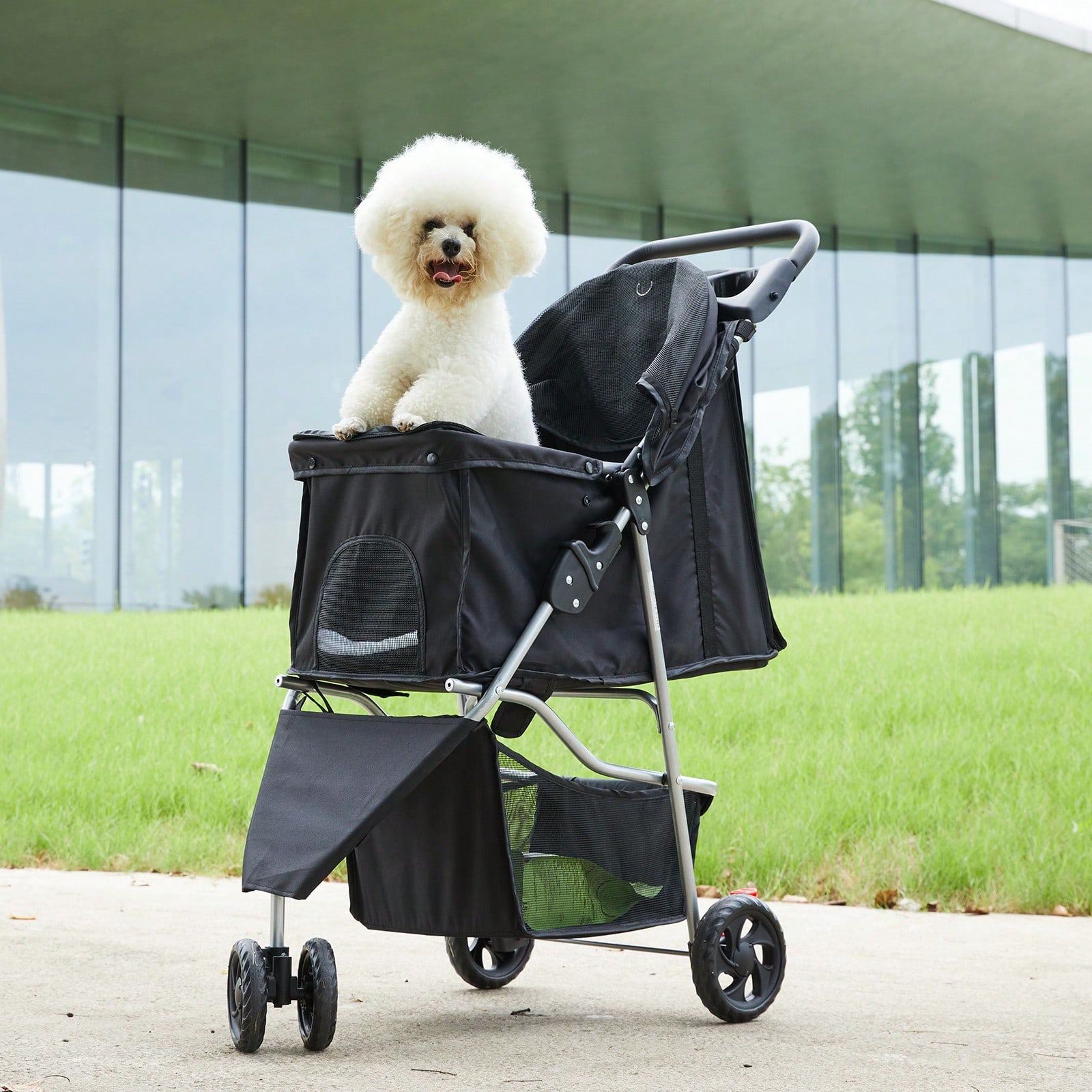 3 Wheels Pet Stroller, Cats An - Pet Stroller Carrier 评论和价格