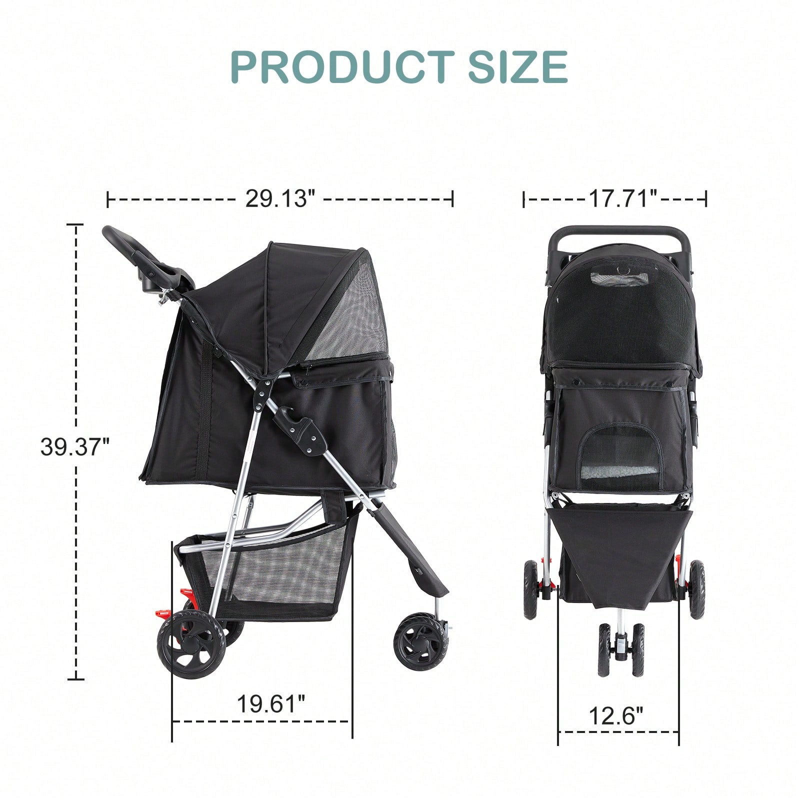 3 Wheels Pet Stroller, Cats An - Pet Stroller Carrier 评论和价格