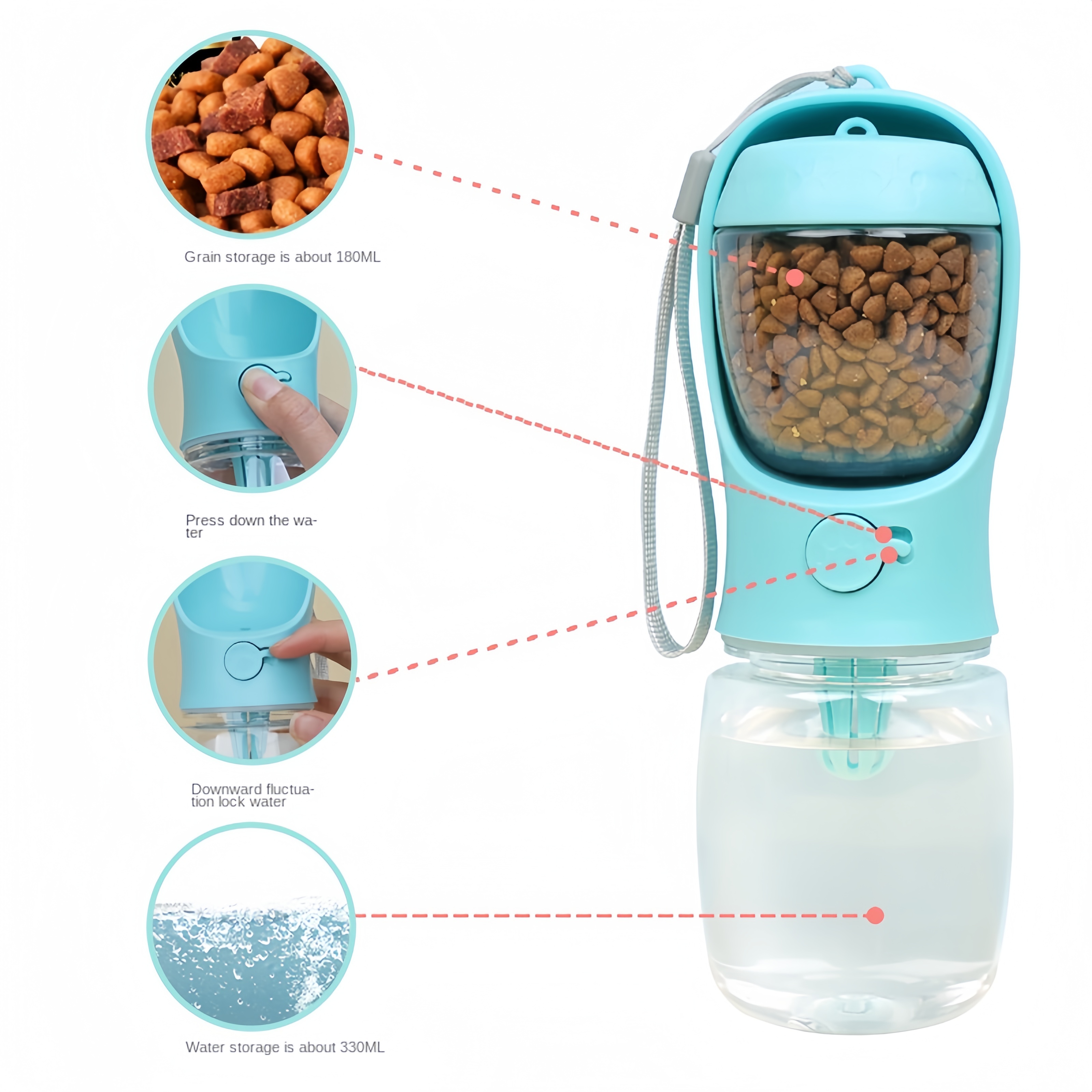 Portable Dog Cat Water Bottle  - Pet Supplies Dog Food 评论和价格