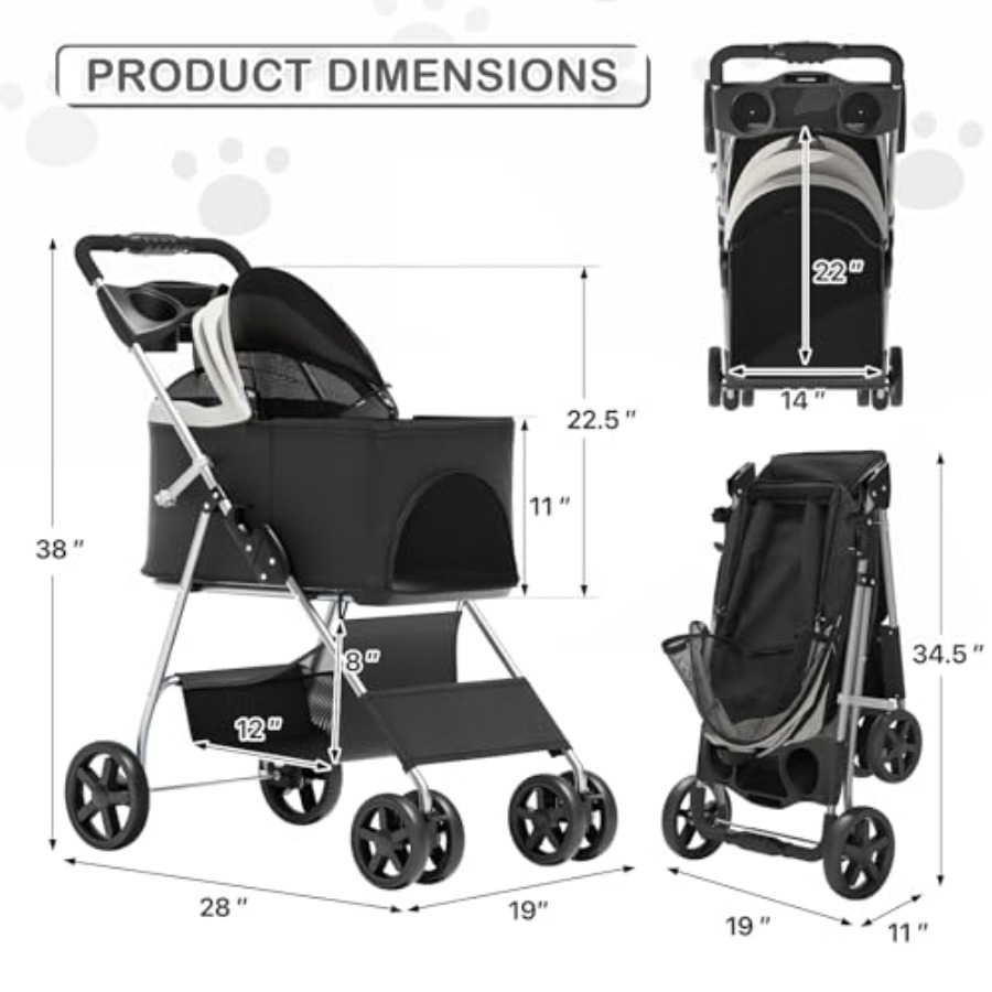 Pet stroller for small medium  - Pet Stroller Carrier 评论和价格