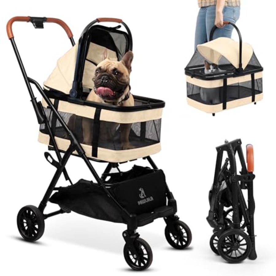 Pet Stroller with Detachable C - Pet Stroller Carrier 评论和价格