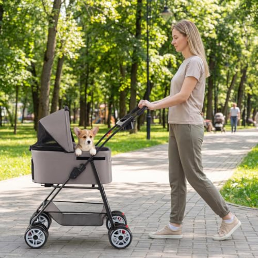 Pet stroller for outdoor use,  - Pet Stroller Carrier 评论和价格