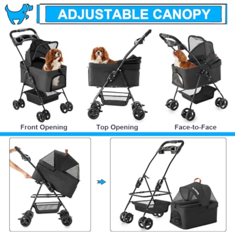 3-in-1 Pet Stroller for Small  - Pet Stroller Carrier 评论和价格