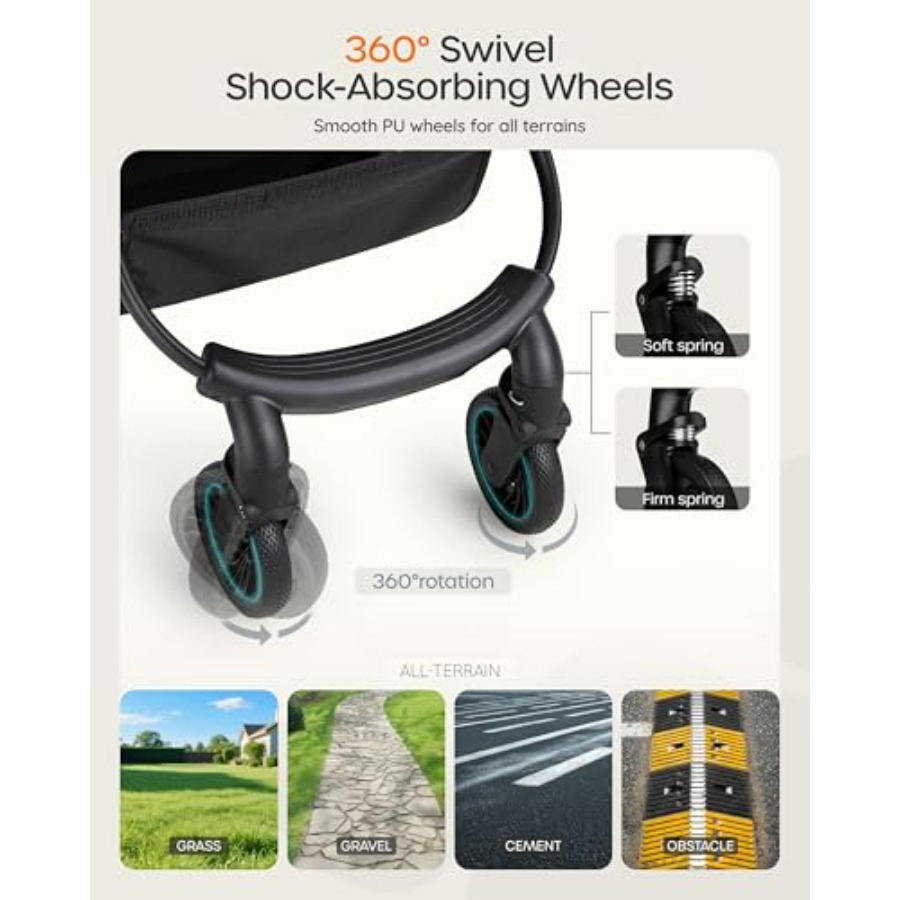 3 in 1 Pet Carrier Stroller wi - Pet Stroller Carrier 评论和价格