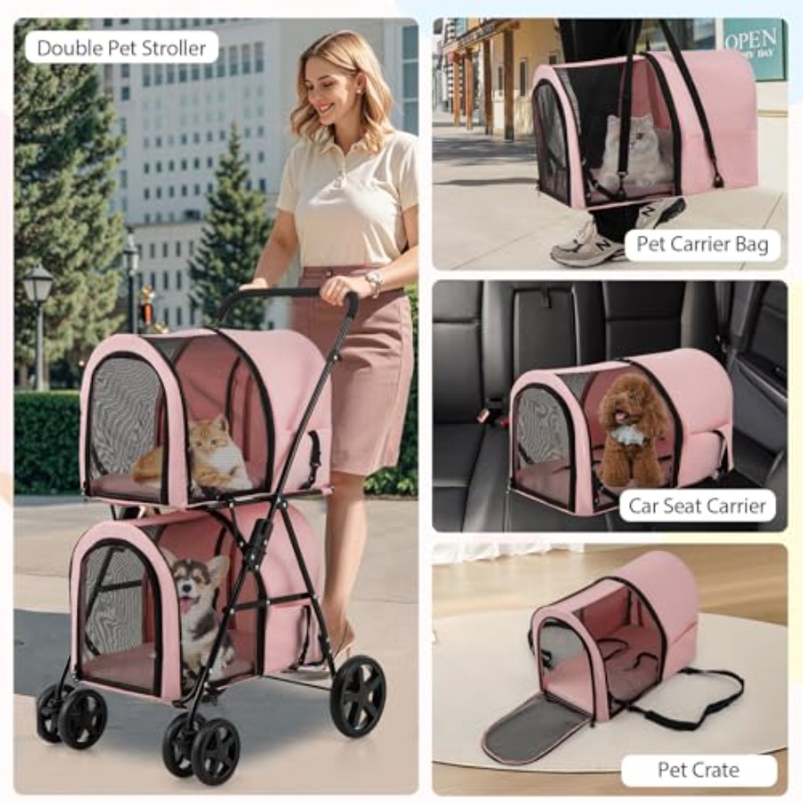 Pet stroller for small to medi - Pet Stroller Carrier 评论和价格