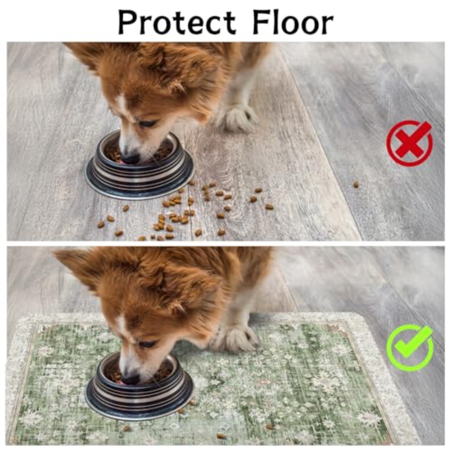 Pet Food Mats for Floor, Absor - Pet Supplies Dog Food 评论和价格