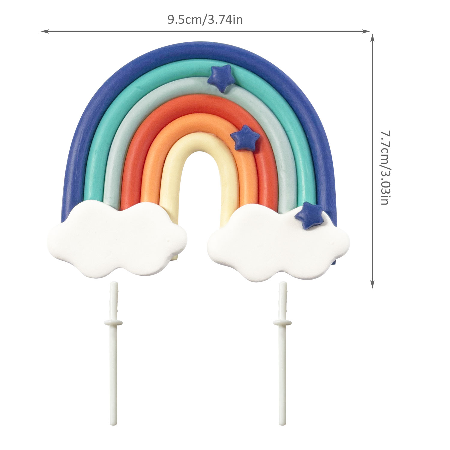 14pcs Blue Rainbow Cake Topper - Pet Supplies Warehouse 评论和价格