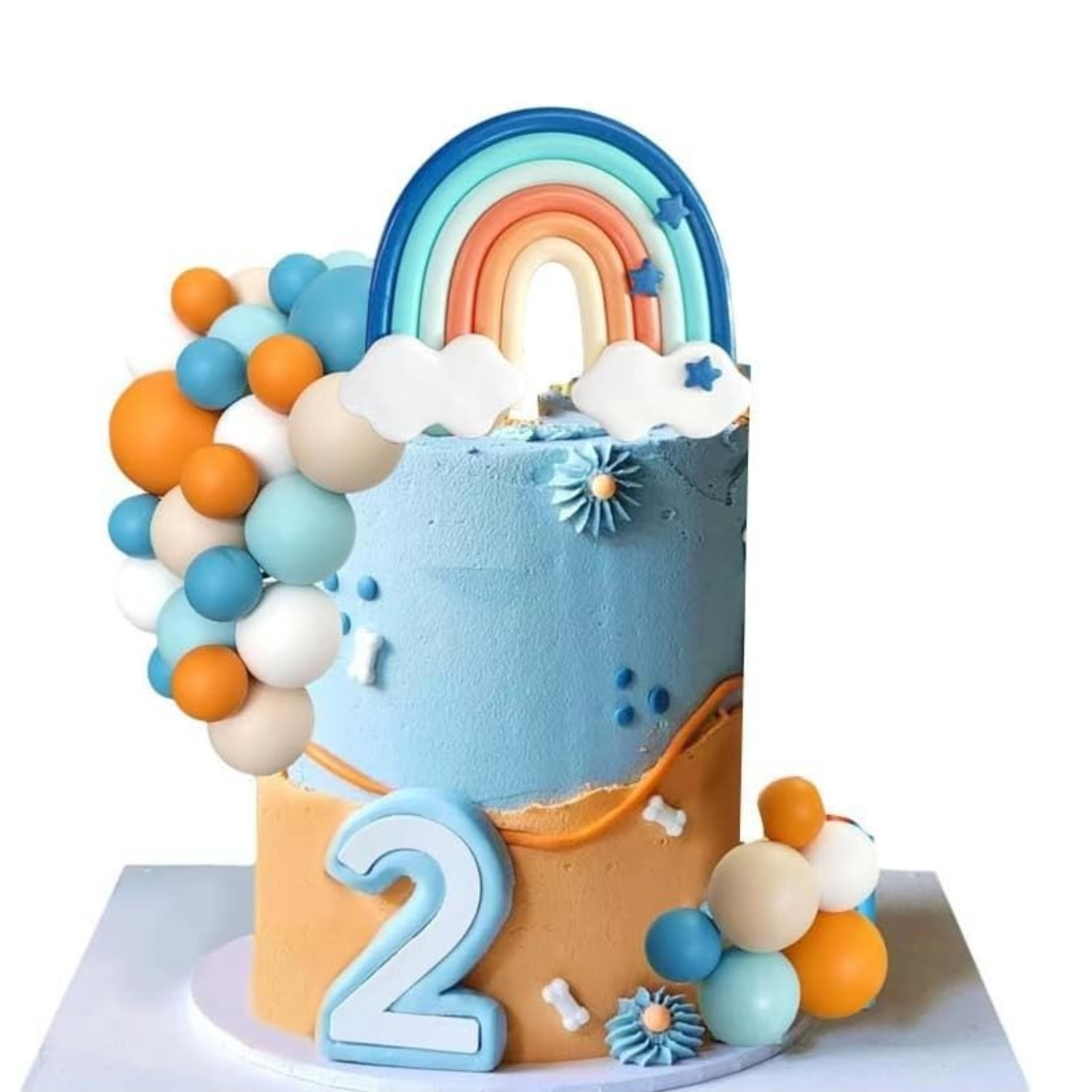 14pcs Blue Rainbow Cake Topper - Pet Supplies Warehouse 评论和价格