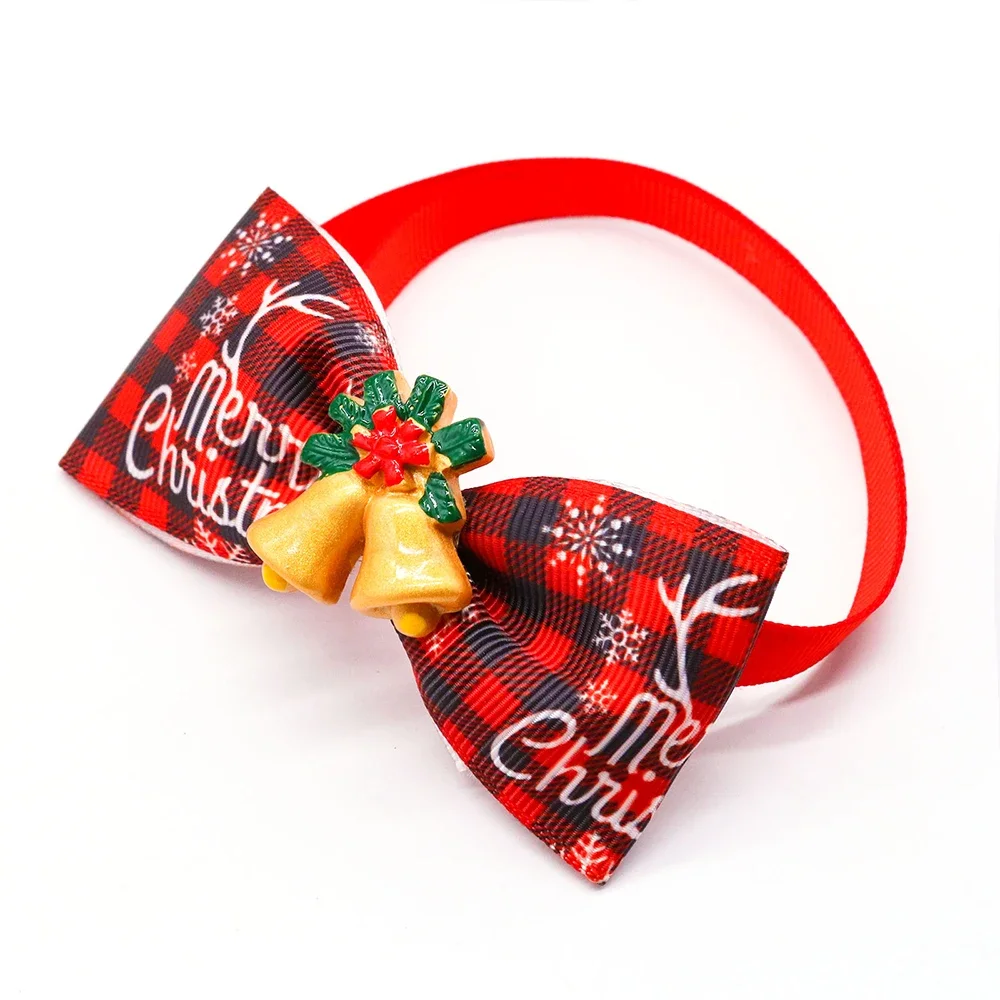 50/100pcs Christmas Dog Bowtie - Pet Supplies Hours 评论和价格
