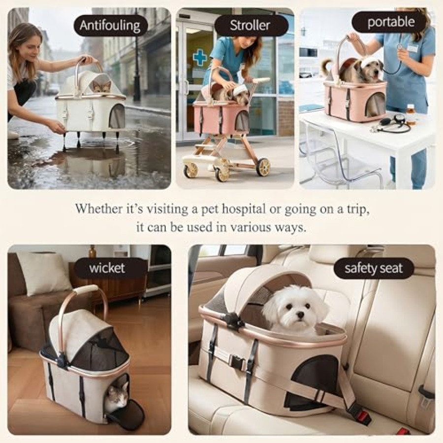 All-Terrain Pet Stroller for S - Pet Stroller Carrier 评论和价格