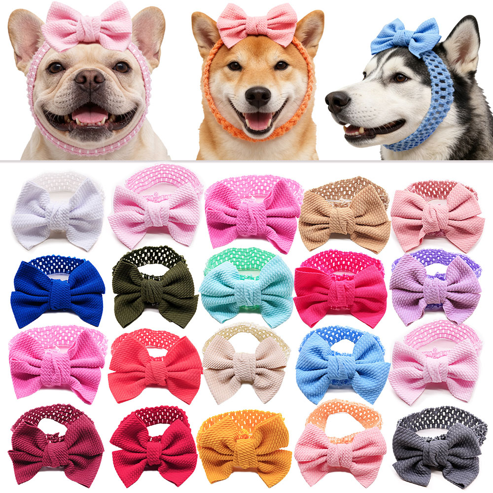 50PCS Dog Bows Elastic Bands C - Pet Supplies Wholesale 评论和价格