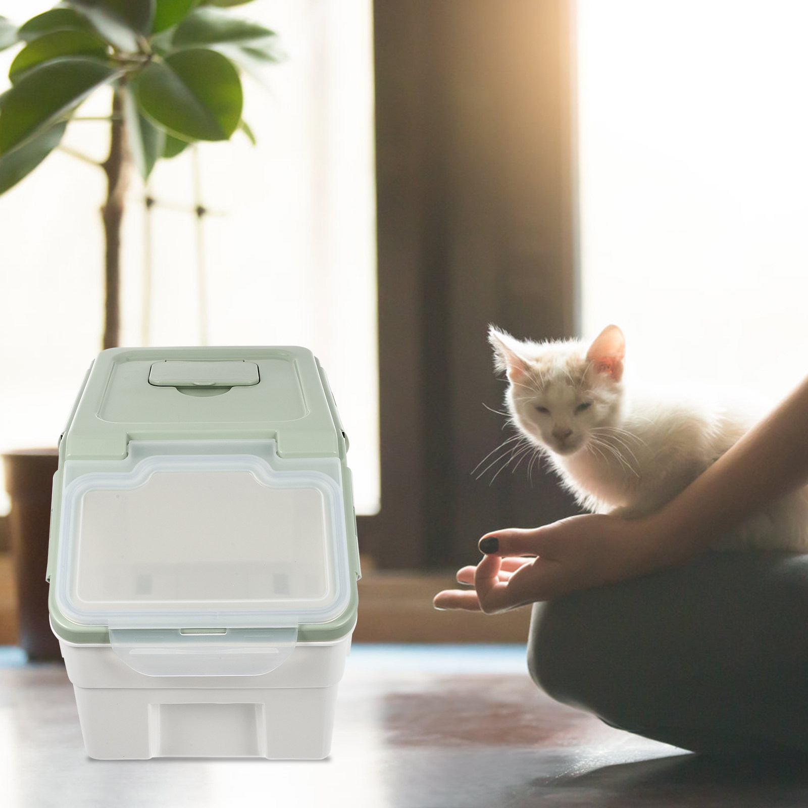 1Pcs Pet Food Storage Bin High - Pet Supplies Dog Food 评论和价格