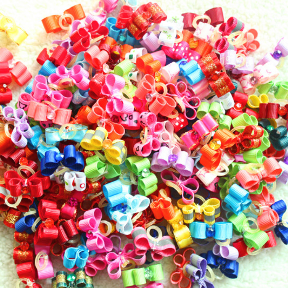 100PCS Hand-made Dog Bows Exqu - Pet Supplies Hours 评论和价格