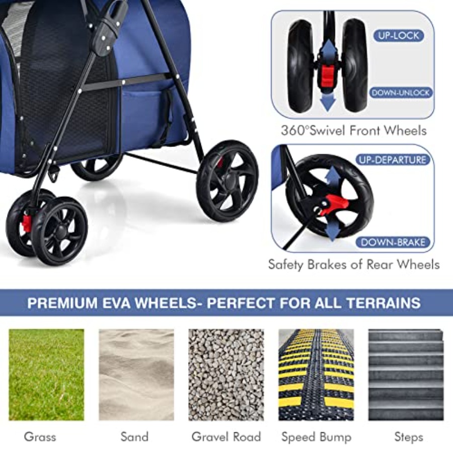 Pet stroller for small to medi - Pet Stroller Carrier 评论和价格