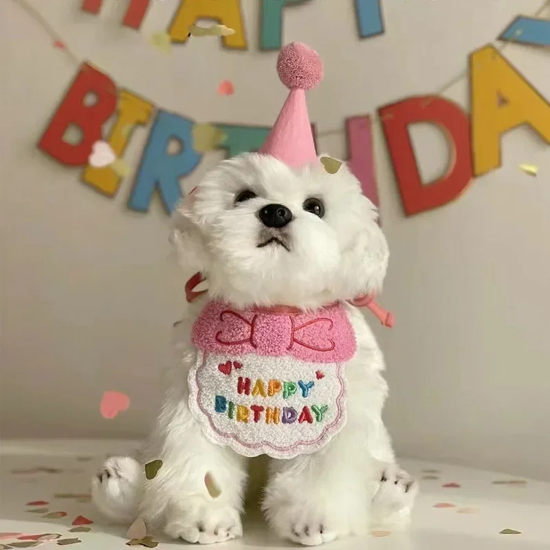 Cat Birthday Scarf Hat Set Dog - Pet Supplies Hours 评论和价格