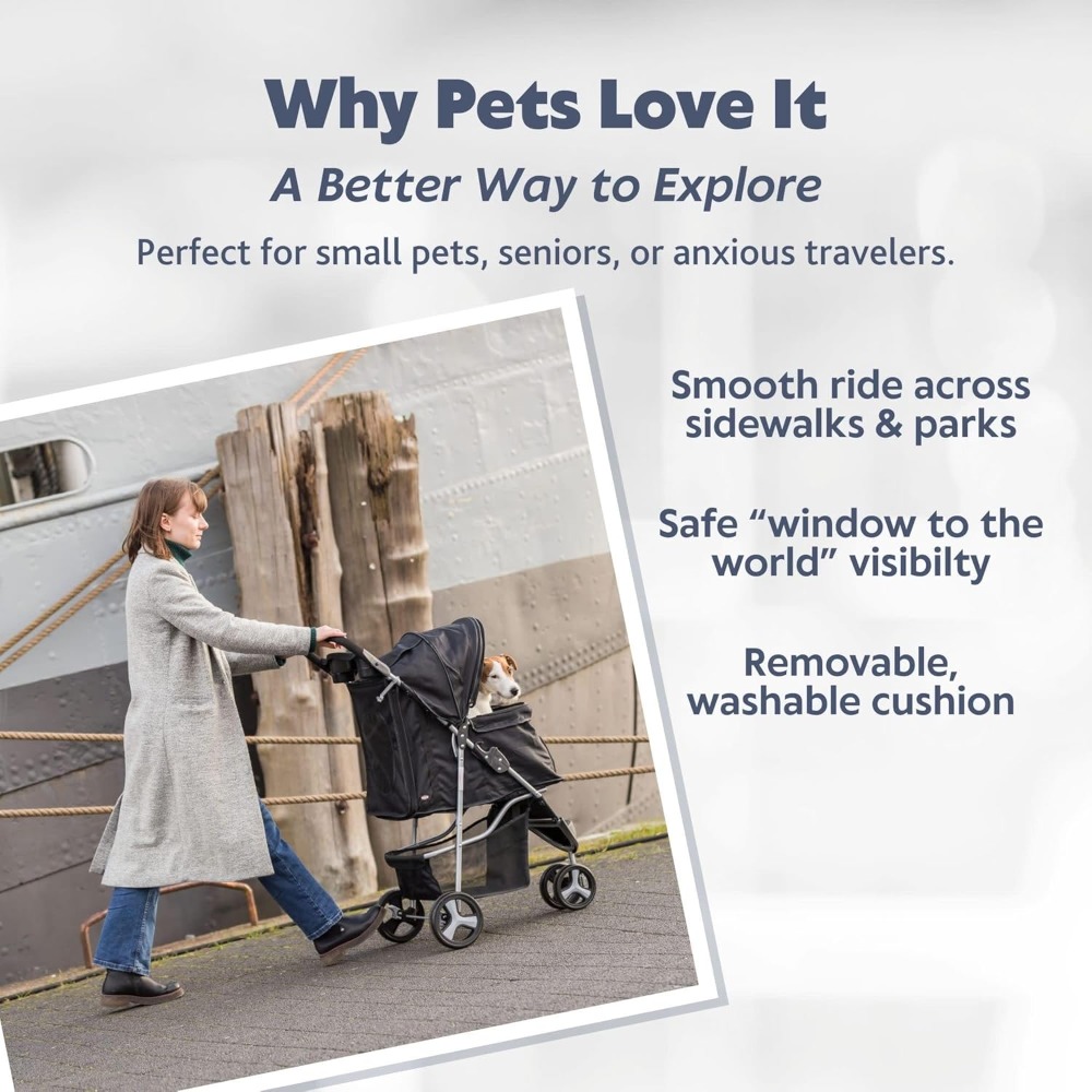 Foldable Pet Stroller for Cats - Pet Stroller Carrier 评论和价格