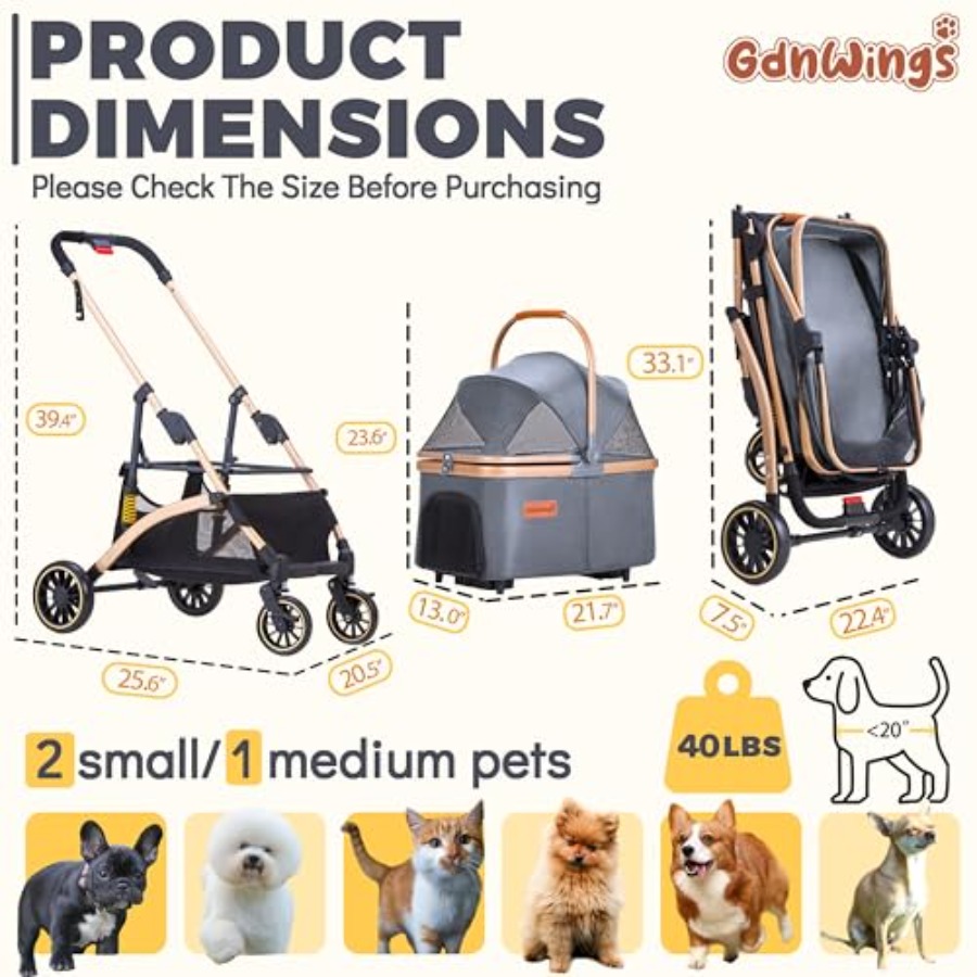 Pet Stroller for Small Dogs: L - Pet Stroller Carrier 评论和价格