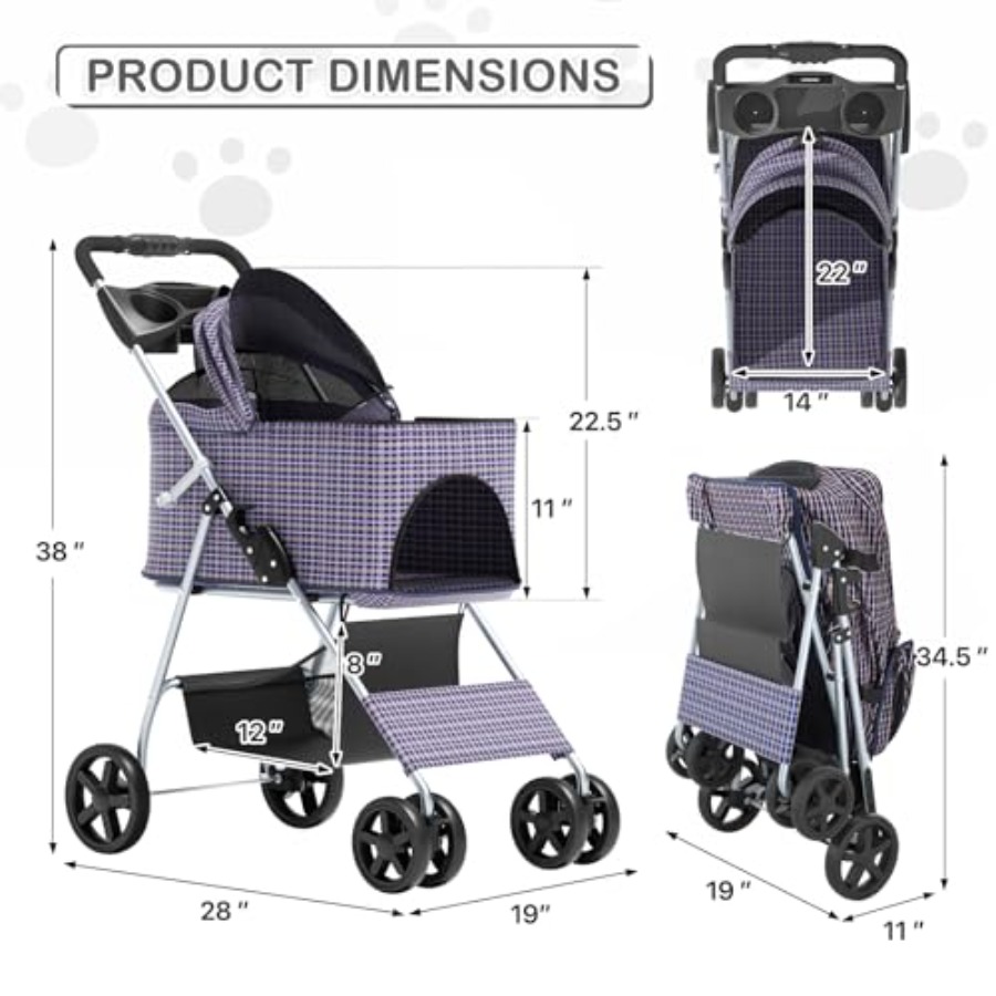 Pet stroller for small medium  - Pet Stroller Carrier 评论和价格