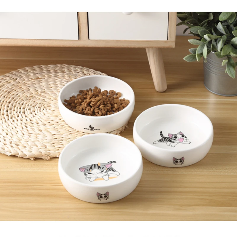 Pet Ceramic Bowl Cartoon Patte - Pet Supplies Hours 评论和价格