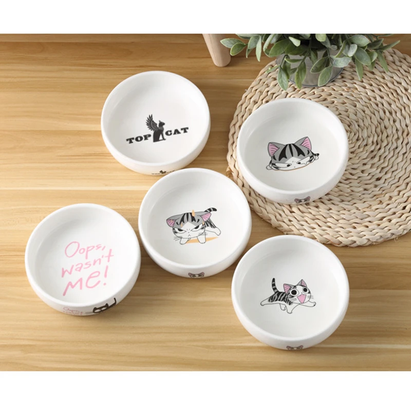 Pet Ceramic Bowl Cartoon Patte - Pet Supplies Hours 评论和价格