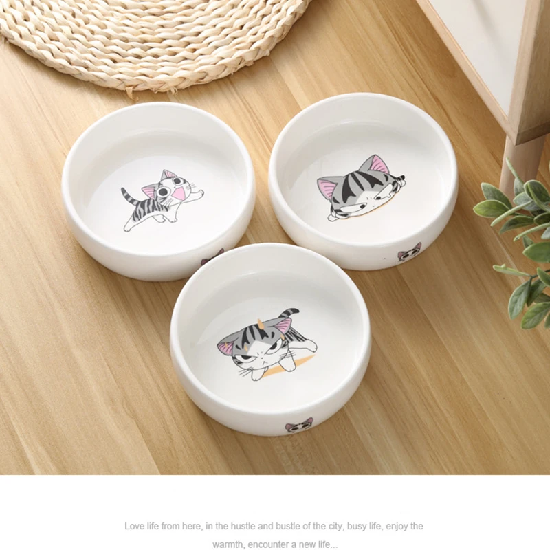 Pet Ceramic Bowl Cartoon Patte - Pet Supplies Hours 评论和价格