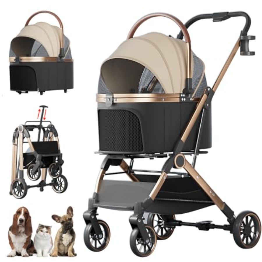 4 Wheels Pet Stroller for Smal - Pet Stroller Carrier 评论和价格