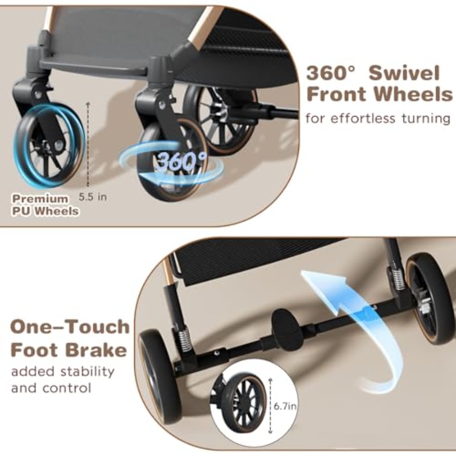 4 Wheels Pet Stroller for Smal - Pet Stroller Carrier 评论和价格